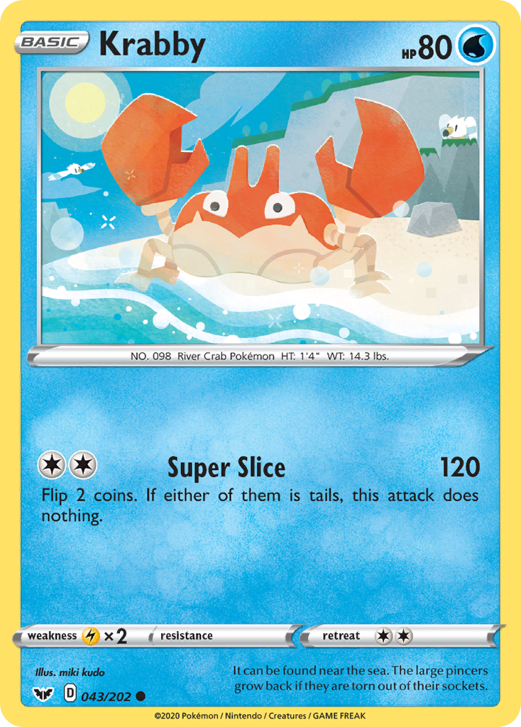 Krabby (043/202) [Sword & Shield: Base Set] | Clutch Gaming