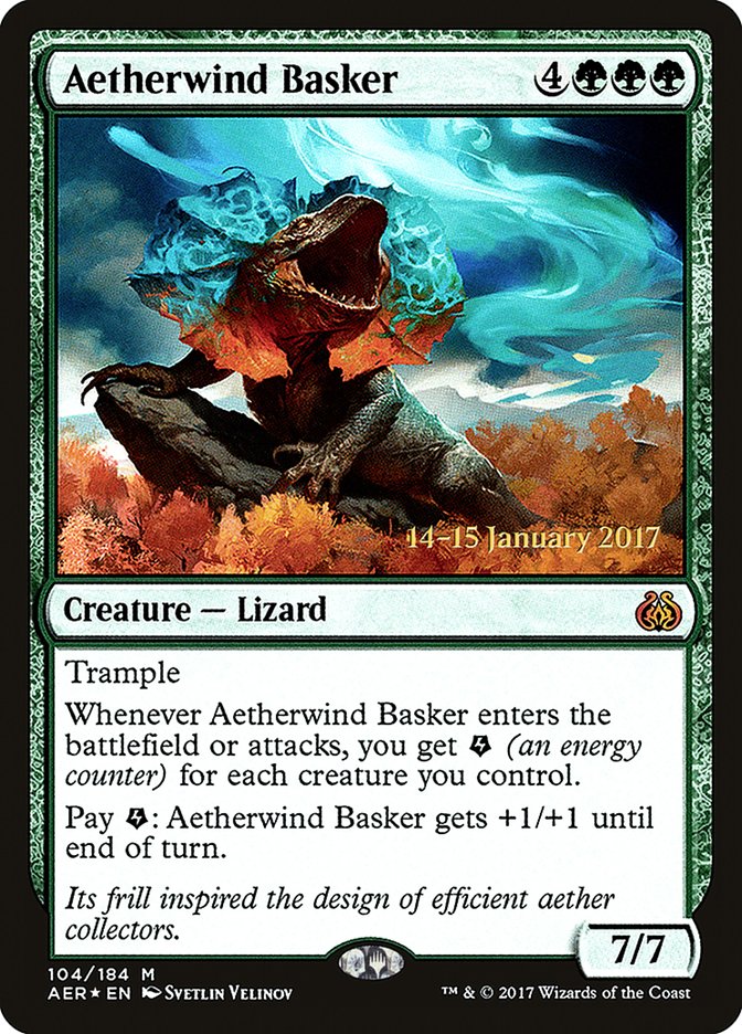 Aetherwind Basker [Aether Revolt Prerelease Promos] | Clutch Gaming