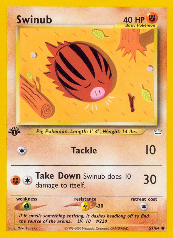 Swinub (57/64) [Neo Revelation 1st Edition] | Clutch Gaming