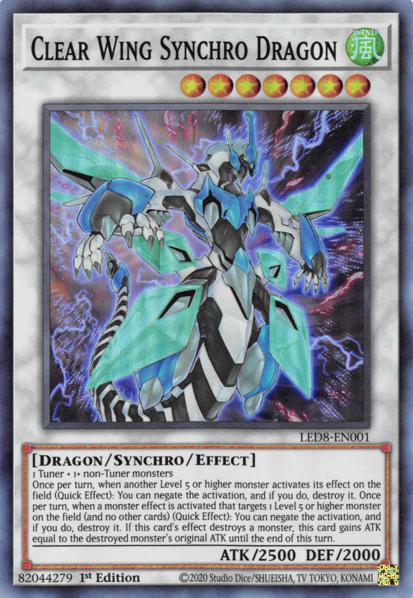 Clear Wing Synchro Dragon [LED8-EN001] Super Rare | Clutch Gaming