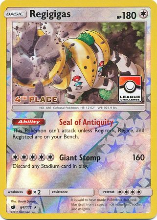 Regigigas (84/111) (League Promo 4th Place) [Sun & Moon: Crimson Invasion] | Clutch Gaming