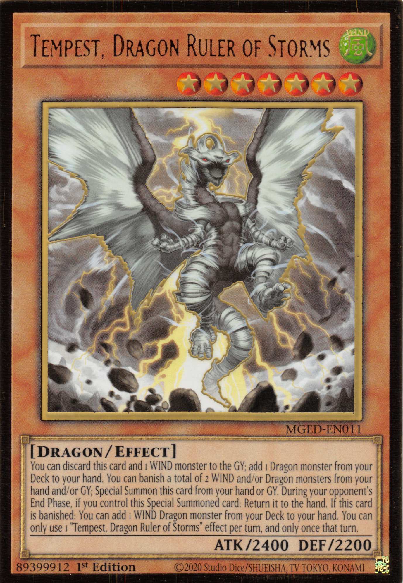 Tempest, Dragon Ruler of Storms [MGED-EN011] Gold Rare | Clutch Gaming