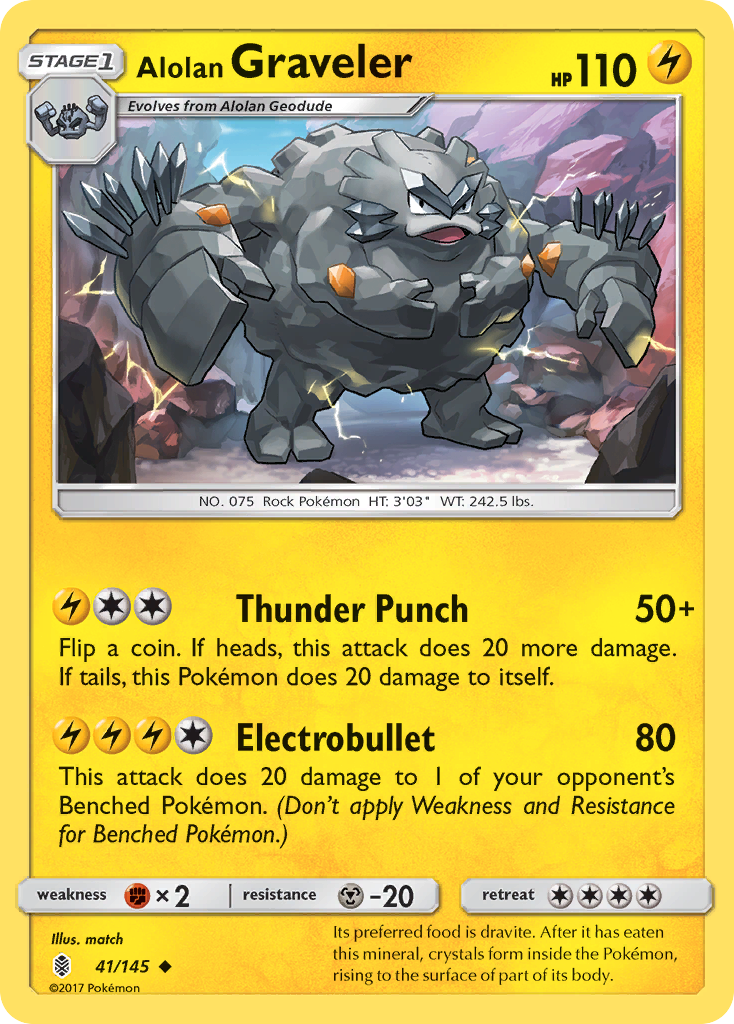 Alolan Graveler (41/145) [Sun & Moon: Guardians Rising] | Clutch Gaming