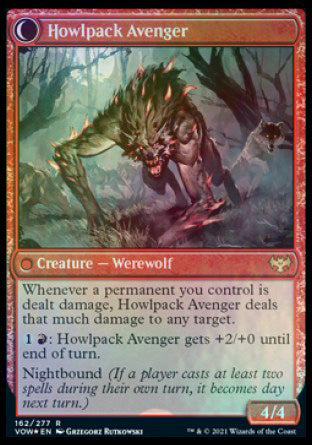 Ill-Tempered Loner // Howlpack Avenger [Innistrad: Crimson Vow Prerelease Promos] | Clutch Gaming