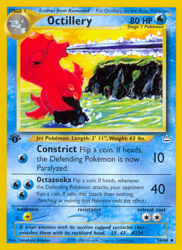 Octillery (34/64) [Neo Revelation 1st Edition] | Clutch Gaming