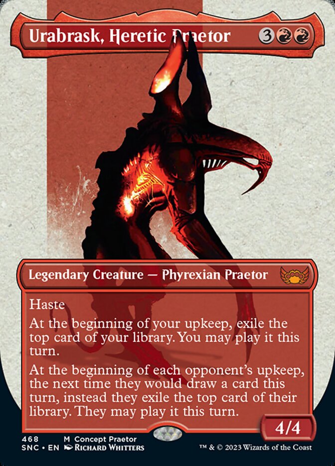 Urabrask, Heretic Praetor (Borderless Concept Praetors) [Phyrexia: All Will Be One] | Clutch Gaming