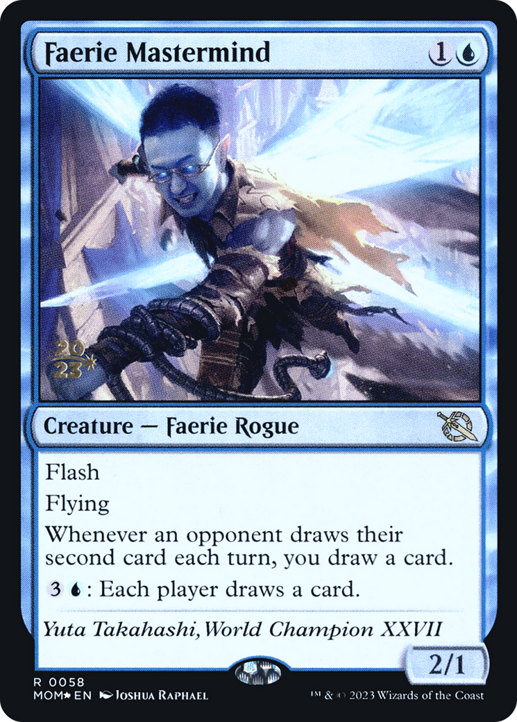 Faerie Mastermind [March of the Machine Prerelease Promos] | Clutch Gaming