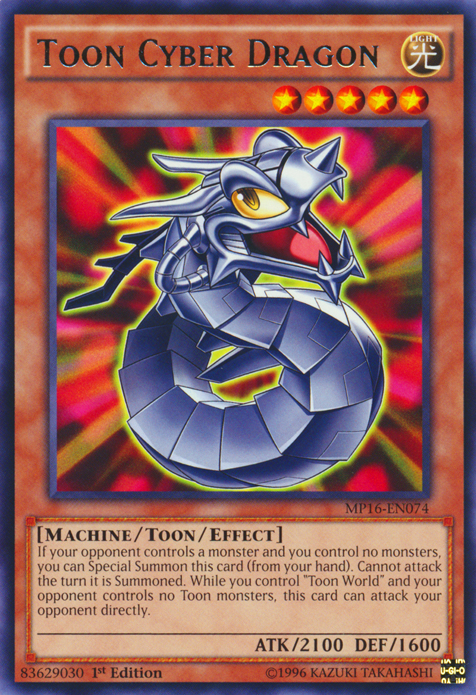 Toon Cyber Dragon [MP16-EN074] Rare | Clutch Gaming