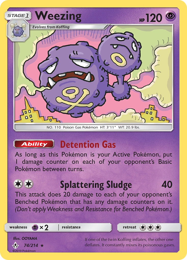 Weezing (74/214) [Sun & Moon: Unbroken Bonds] | Clutch Gaming