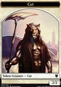 Cat // Cat Warrior Double-Sided Token [Commander 2017 Tokens] | Clutch Gaming