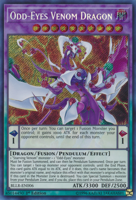 Odd-Eyes Venom Dragon [BLLR-EN006] Secret Rare | Clutch Gaming