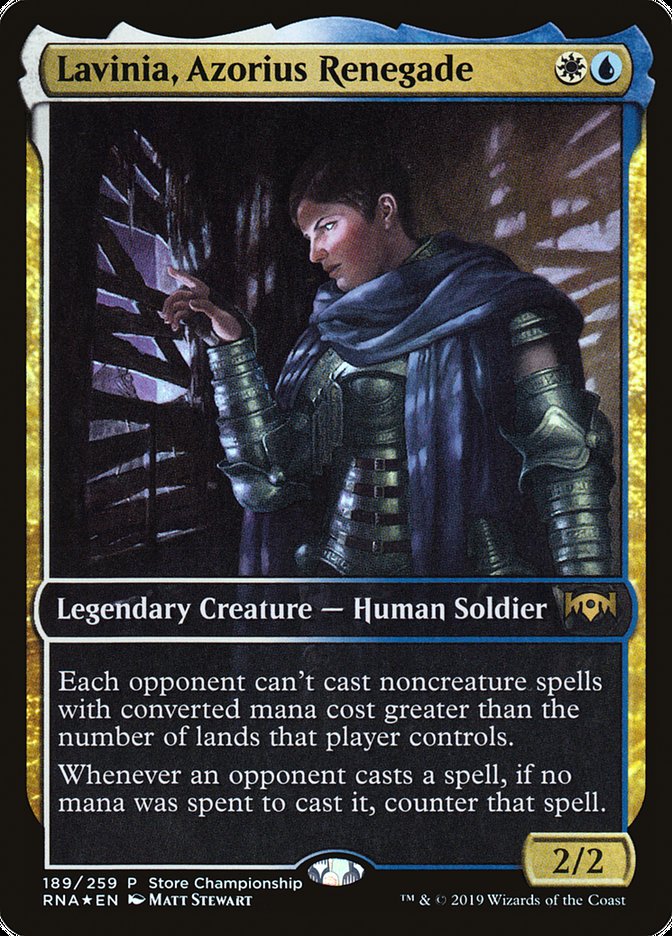 Lavinia, Azorius Renegade (Store Championship) (Extended Art) [Ravnica Allegiance Promos] | Clutch Gaming