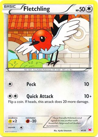 Fletchling (4/30) [XY: Trainer Kit 2 - Latias] | Clutch Gaming