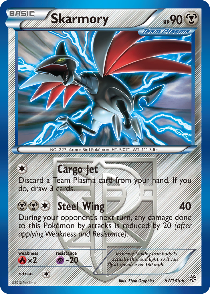 Skarmory (87/135) [Black & White: Plasma Storm] | Clutch Gaming