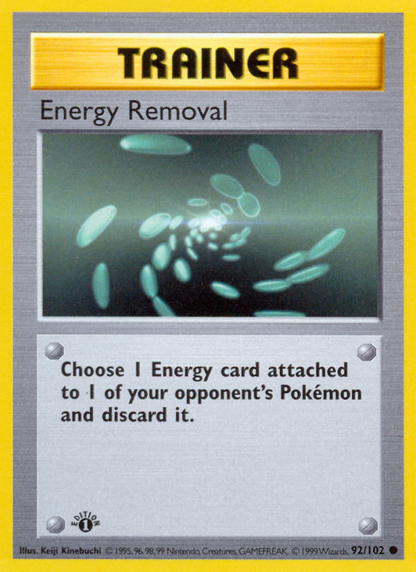 Energy Removal (92/102) (Shadowless) [Base Set 1st Edition] | Clutch Gaming