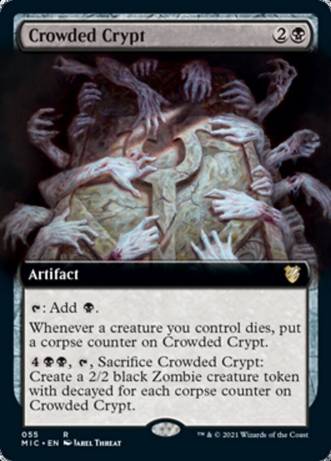 Crowded Crypt (Extended Art) [Innistrad: Midnight Hunt Commander] | Clutch Gaming