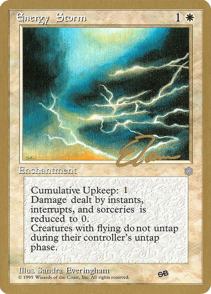 Energy Storm (Eric Tam) (SB) [Pro Tour Collector Set] | Clutch Gaming