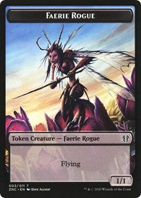 Faerie Rogue // Thopter Double-Sided Token [Zendikar Rising Commander Tokens] | Clutch Gaming