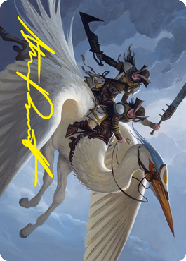 Gryffwing Cavalry Art Card (Gold-Stamped Signature) [Innistrad: Crimson Vow Art Series] | Clutch Gaming