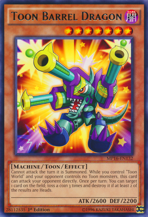 Toon Barrel Dragon [MP16-EN132] Rare | Clutch Gaming