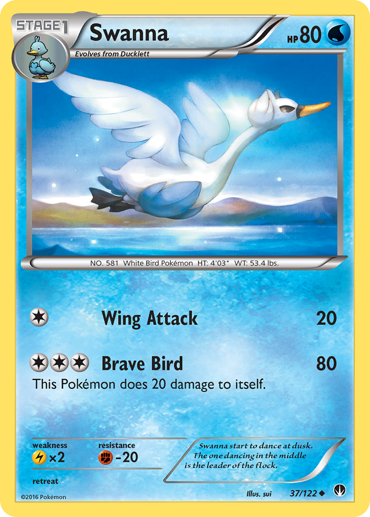 Swanna (37/122) [XY: BREAKpoint] | Clutch Gaming