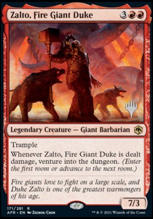 Zalto, Fire Giant Duke (Promo Pack) [Dungeons & Dragons: Adventures in the Forgotten Realms Promos] | Clutch Gaming