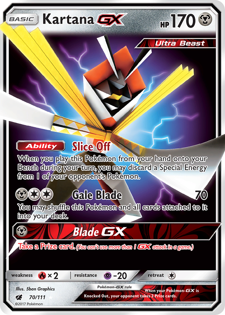 Kartana GX (70/111) [Sun & Moon: Crimson Invasion] | Clutch Gaming