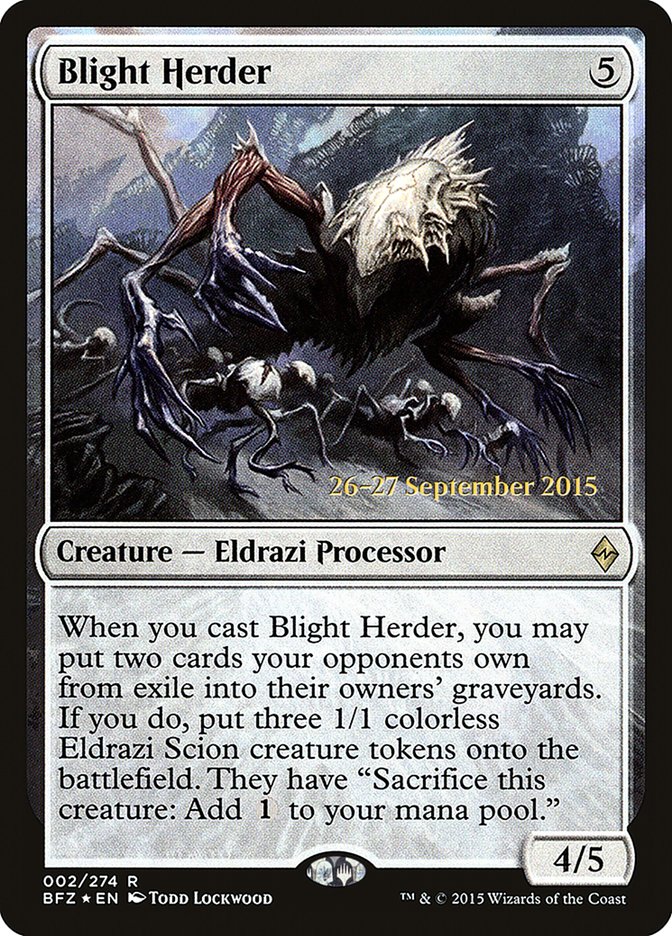 Blight Herder [Battle for Zendikar Prerelease Promos] | Clutch Gaming