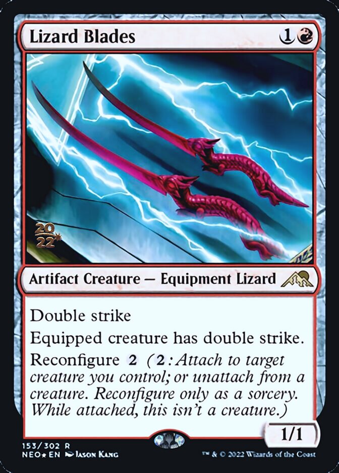 Lizard Blades [Kamigawa: Neon Dynasty Prerelease Promos] | Clutch Gaming