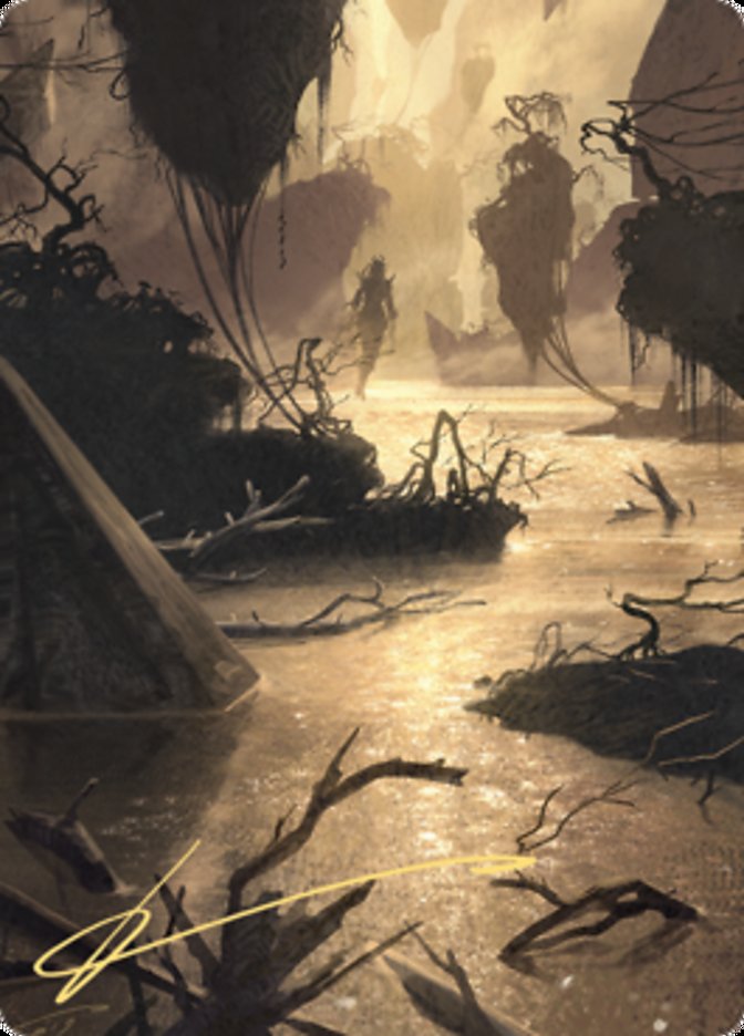 Murkwater Pathway Art Card (Gold-Stamped Signature) [Zendikar Rising Art Series] | Clutch Gaming