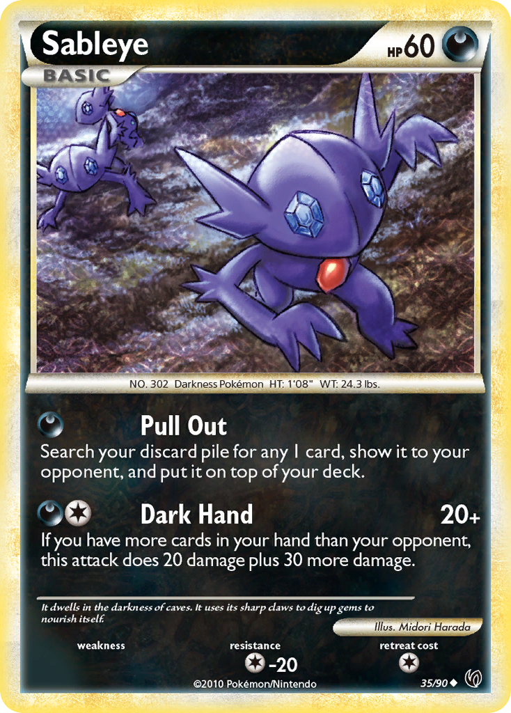 Sableye (35/90) [HeartGold & SoulSilver: Undaunted] | Clutch Gaming