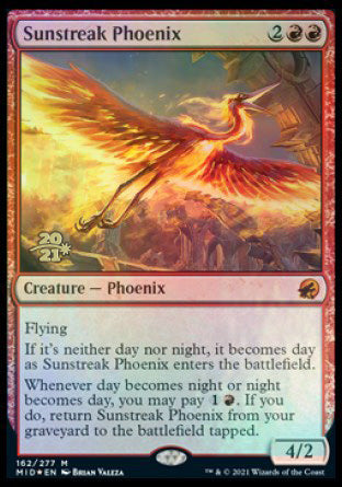 Sunstreak Phoenix [Innistrad: Midnight Hunt Prerelease Promos] | Clutch Gaming