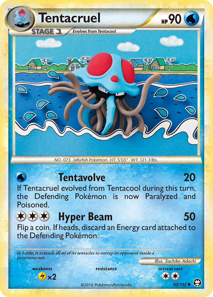 Tentacruel (50/102) [HeartGold & SoulSilver: Triumphant] | Clutch Gaming