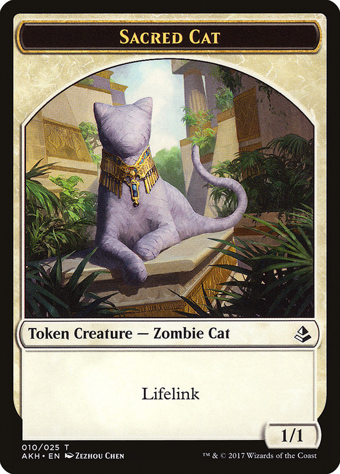 Sacred Cat Token [Amonkhet Tokens] | Clutch Gaming