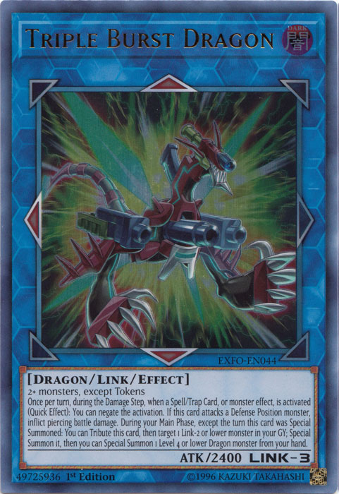 Triple Burst Dragon [EXFO-EN044] Ultra Rare | Clutch Gaming