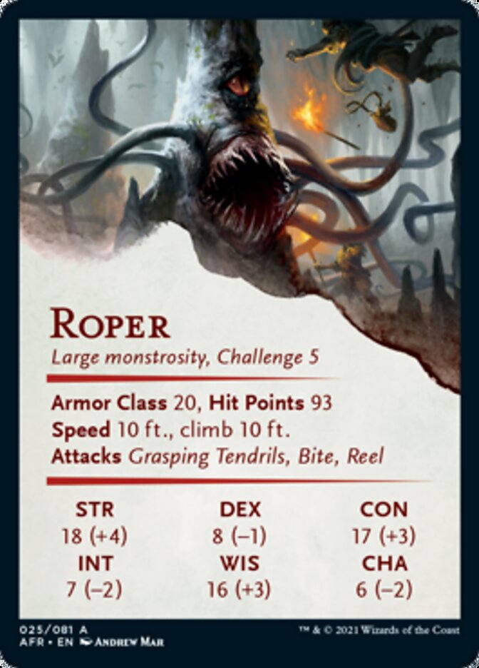 Roper Art Card [Dungeons & Dragons: Adventures in the Forgotten Realms Art Series] | Clutch Gaming