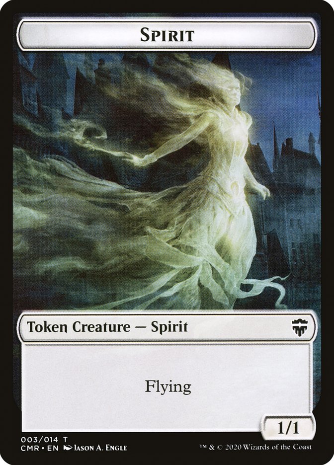 Spirit // Zombie Double-Sided Token [Commander Legends Tokens] | Clutch Gaming