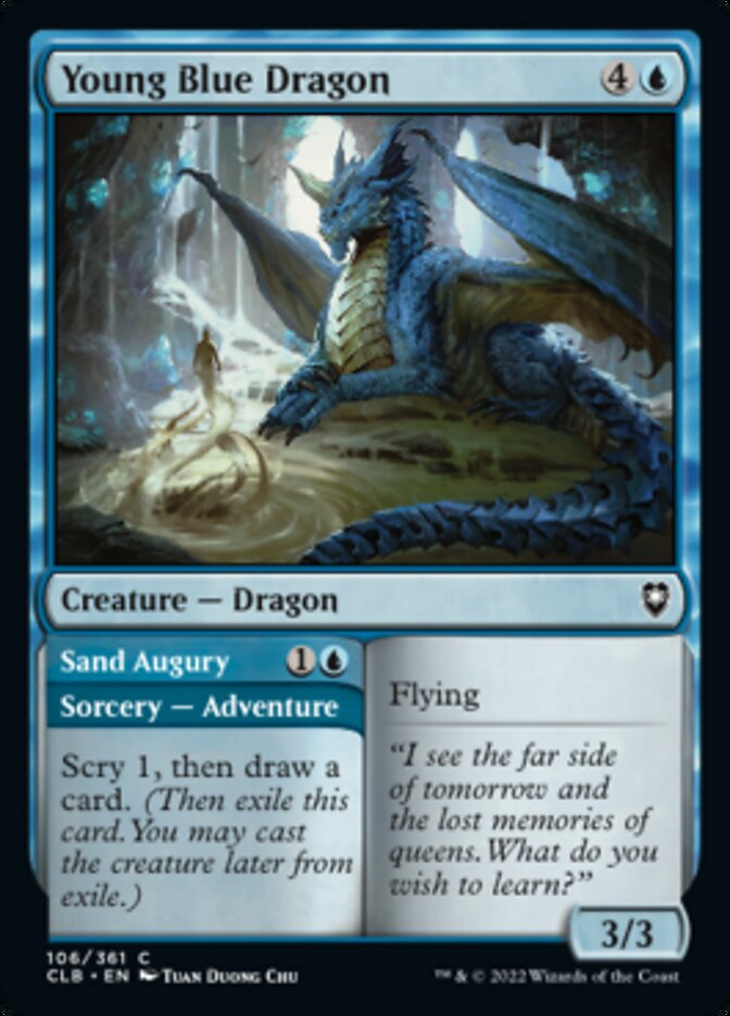 Young Blue Dragon // Sand Augury [Commander Legends: Battle for Baldur's Gate] | Clutch Gaming