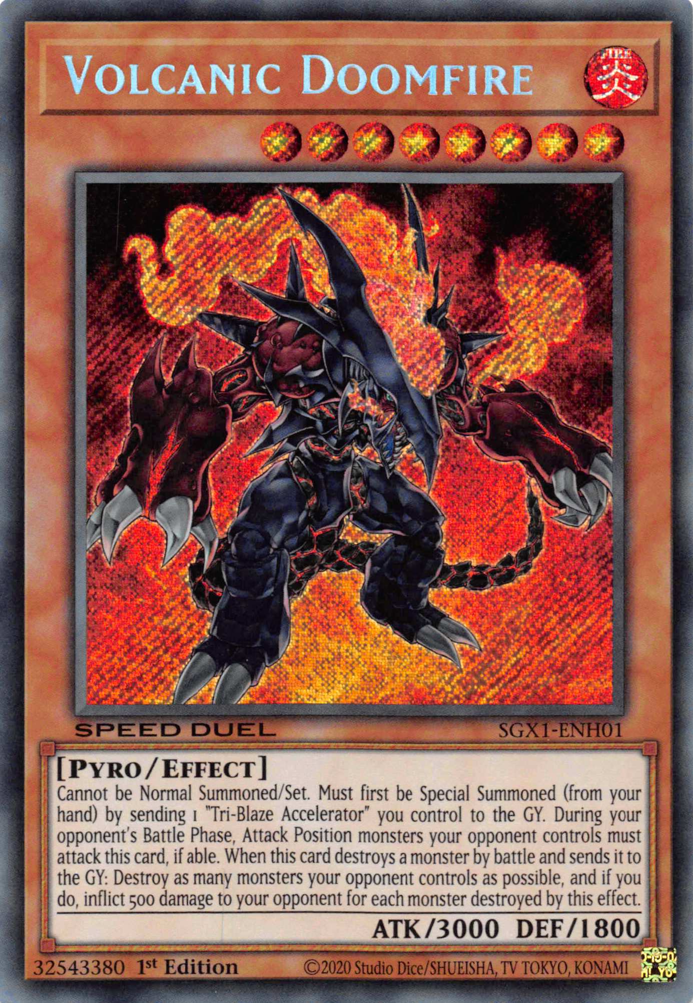 Volcanic Doomfire [SGX1-ENH01] Secret Rare | Clutch Gaming