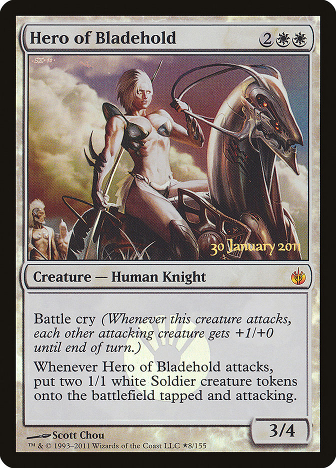 Hero of Bladehold [Mirrodin Besieged Prerelease Promos] | Clutch Gaming