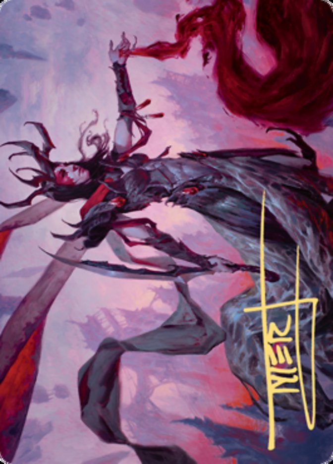 Drana, the Last Bloodchief Art Card (Gold-Stamped Signature) [Zendikar Rising Art Series] | Clutch Gaming