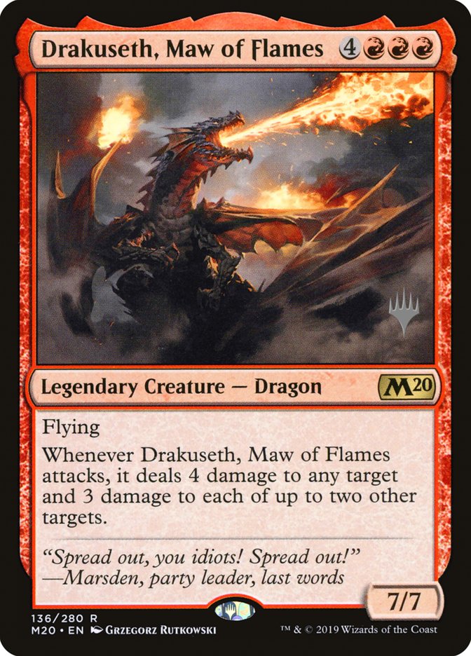 Drakuseth, Maw of Flames (Promo Pack) [Core Set 2020 Promos] | Clutch Gaming