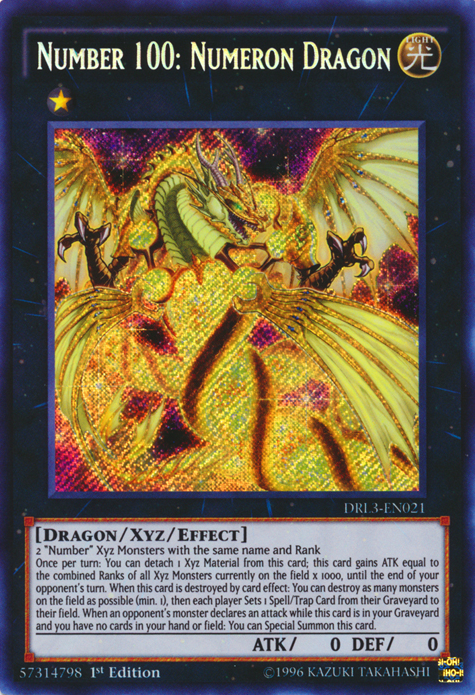 Number 100: Numeron Dragon [DRL3-EN021] Secret Rare | Clutch Gaming