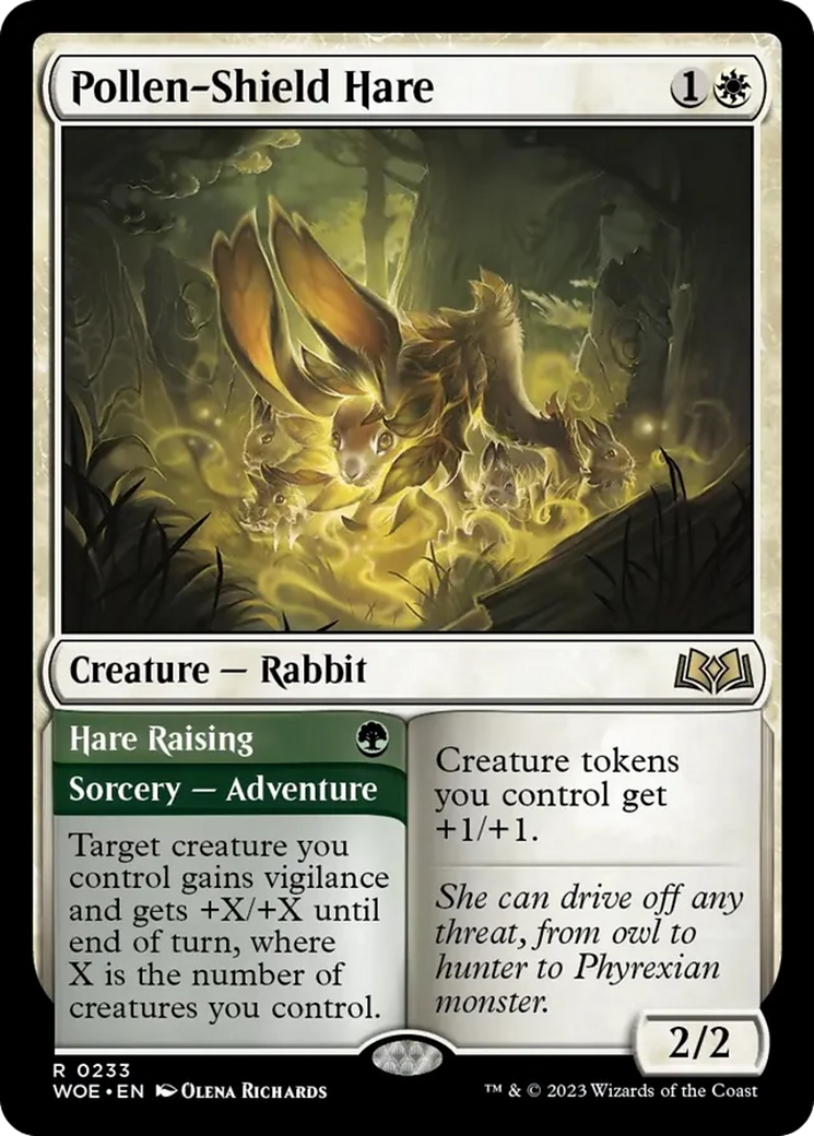 Pollen-Shield Hare // Hare Raising [Wilds of Eldraine] | Clutch Gaming