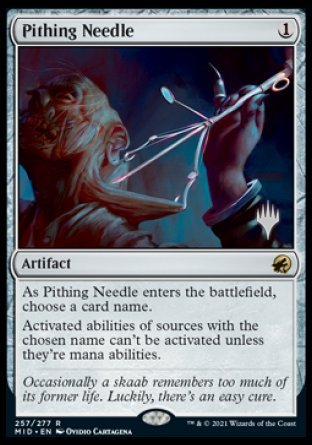 Pithing Needle (Promo Pack) [Innistrad: Midnight Hunt Promos] | Clutch Gaming