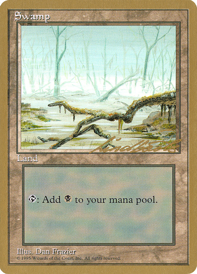 Swamp (ll372) (Leon Lindback) [Pro Tour Collector Set] | Clutch Gaming