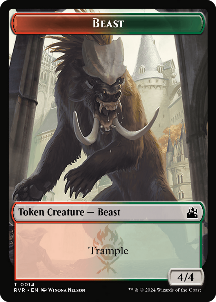 Beast Token [Ravnica Remastered Tokens] | Clutch Gaming