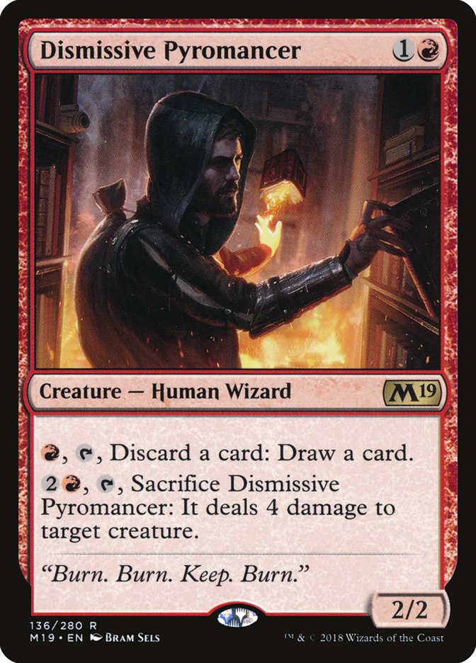 Dismissive Pyromancer [Core Set 2019] | Clutch Gaming