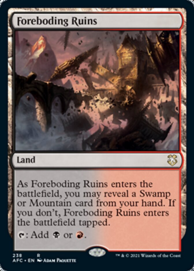 Foreboding Ruins [Dungeons & Dragons: Adventures in the Forgotten Realms Commander] | Clutch Gaming