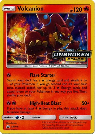 Volcanion (SM179) (Staff Prerelease Promo) [Sun & Moon: Black Star Promos] | Clutch Gaming